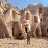 Star Wars scena ambientata a Tatooine