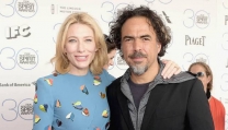 Cate Blanchett con Alejandro González Iñárritu ai premi "Spirit" 2015