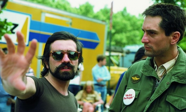 Martin Scorsese con Robert De Niro sul set di Taxi Driver