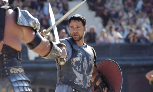 Russell Crowe in una scena del "Gladiatore"