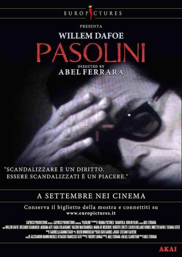 Locandina "Pasolini" di Abel Ferrara