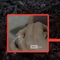 Gli ipotetici resti di Maggie con anello... ben in vista