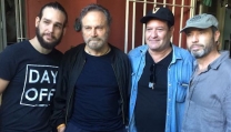 Da destra il regista Paolo Consorti e gli attori Jorge Perugorria, Franco Nero e Andros Perugorria