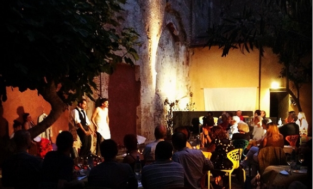 Il giardino del cinema teatro Lux a Pisa