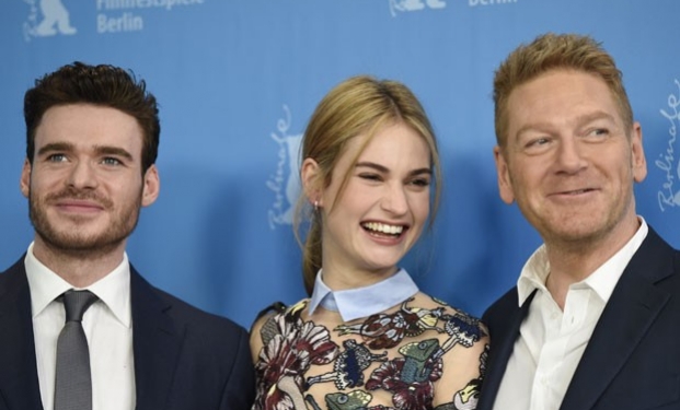 Il cast di Cenerentola: Richard Madden, Lily James, Kenneth Branagh