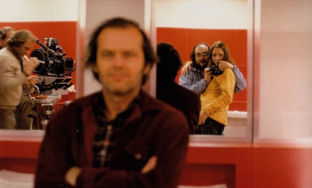 Stanley Kubrick sul set di Shining