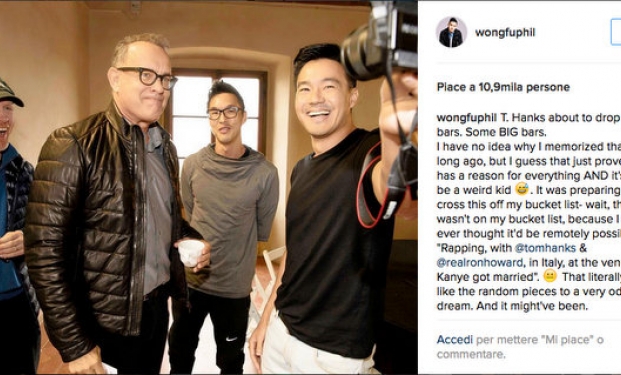 Tom Hanks sull'Instagram di Philip Wang