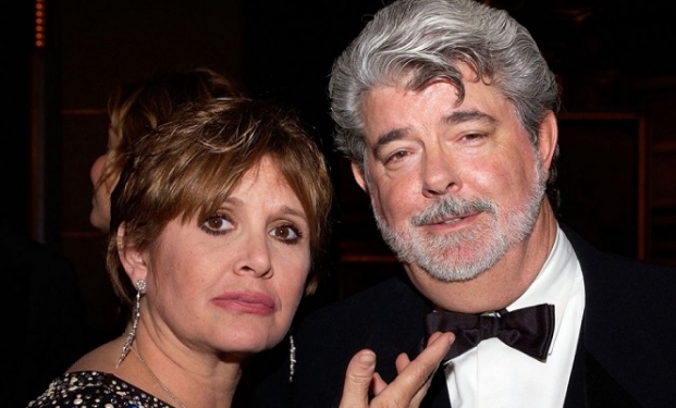 Carrie Fisher e George Lucas