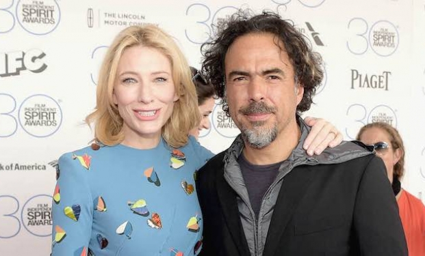 Cate Blanchett con Alejandro González Iñárritu ai premi "Spirit" 2015