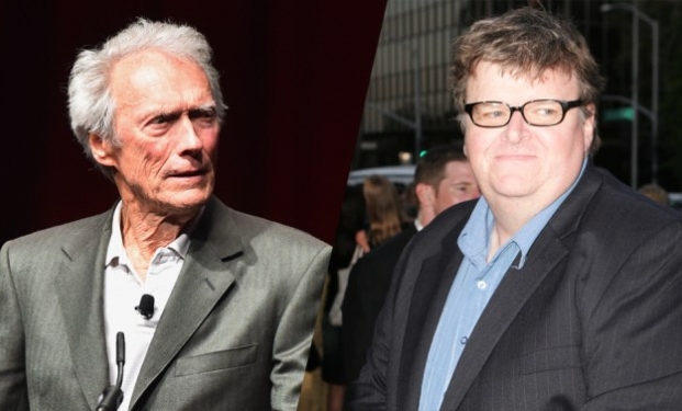 Clint Eastwood e Michael Moore