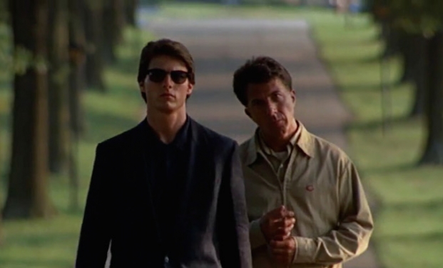 Tom Cruise e Dustin Hoffman, fratelli in "Rain Man"