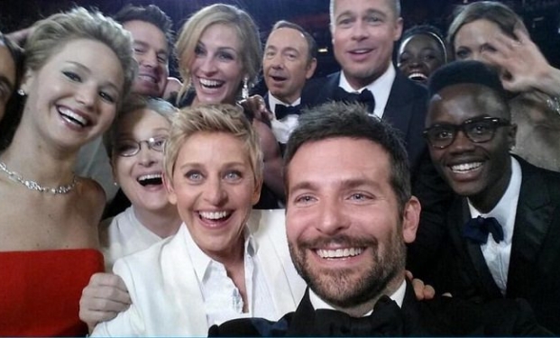 La mitica selfie degli Oscar 2014