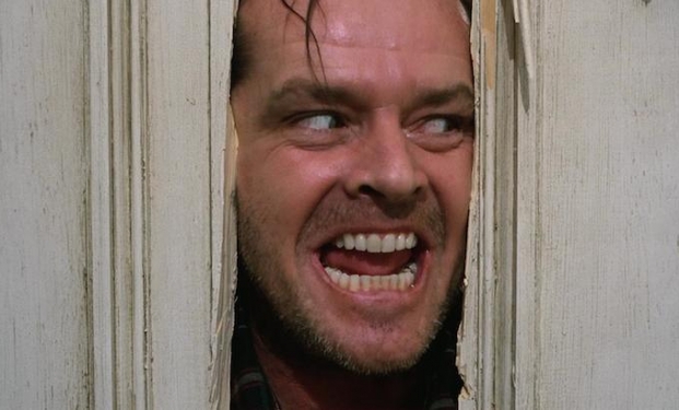 Jack Nicholson e la sua follia in "Shining"