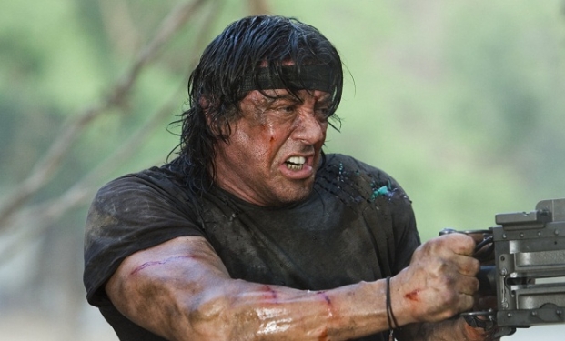 Sylvester Stallone nel ruolo di John Rambo